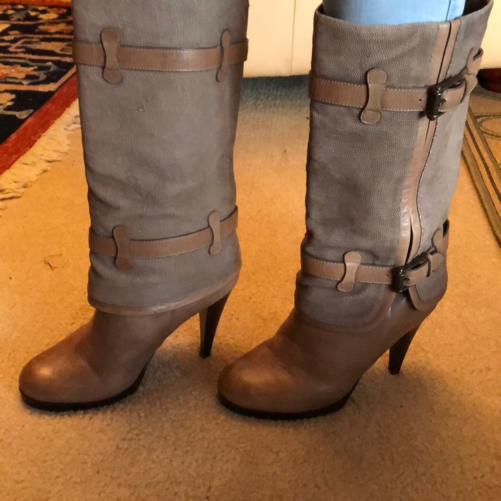 Cole Han Nike Air boots in tan leather & suede - Picture 7 of 8